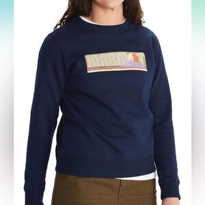 Marmot Women's Montane Crew Sweatshirt in Arctic Navy S